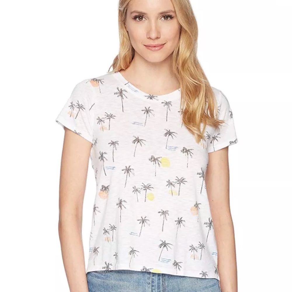 Lucky brand blouse palm tree themed size 1X